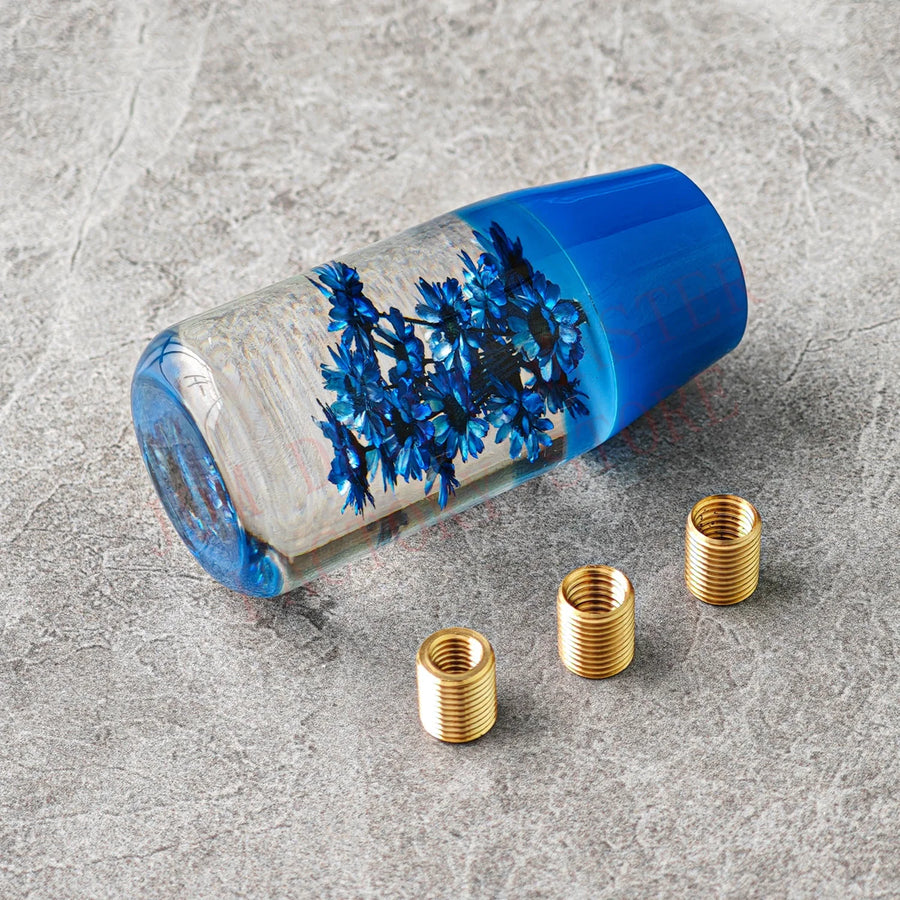 Universal 10cm Acrylic Flower Manual Gear Shift Knob