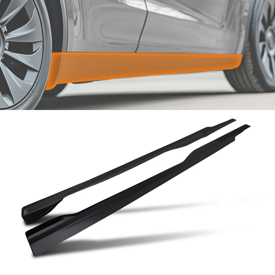 Black Side Skirt Extensions for 2015–2023 Dodge Charger