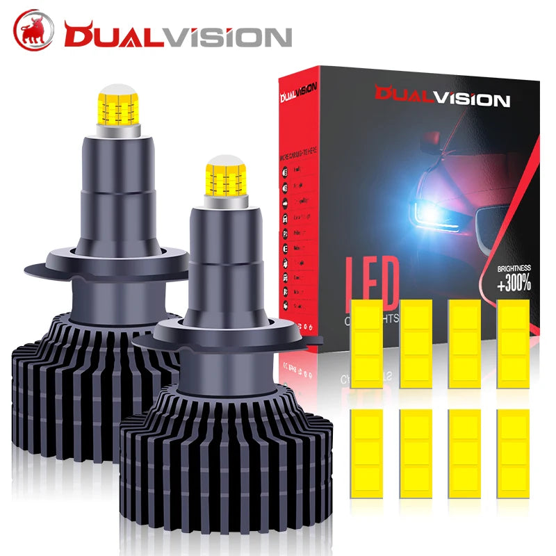 H1/H7/H11/9005/9006/9012 LED Headlight Bulb – 6000K, CANBUS, Projector-Compatible