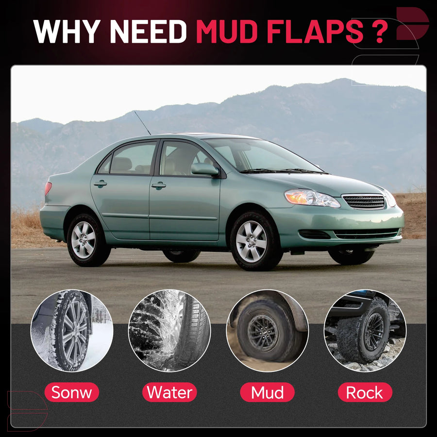 Mud Flap & Splash Guard Set for 2003–2008 Toyota Corolla – Sedan