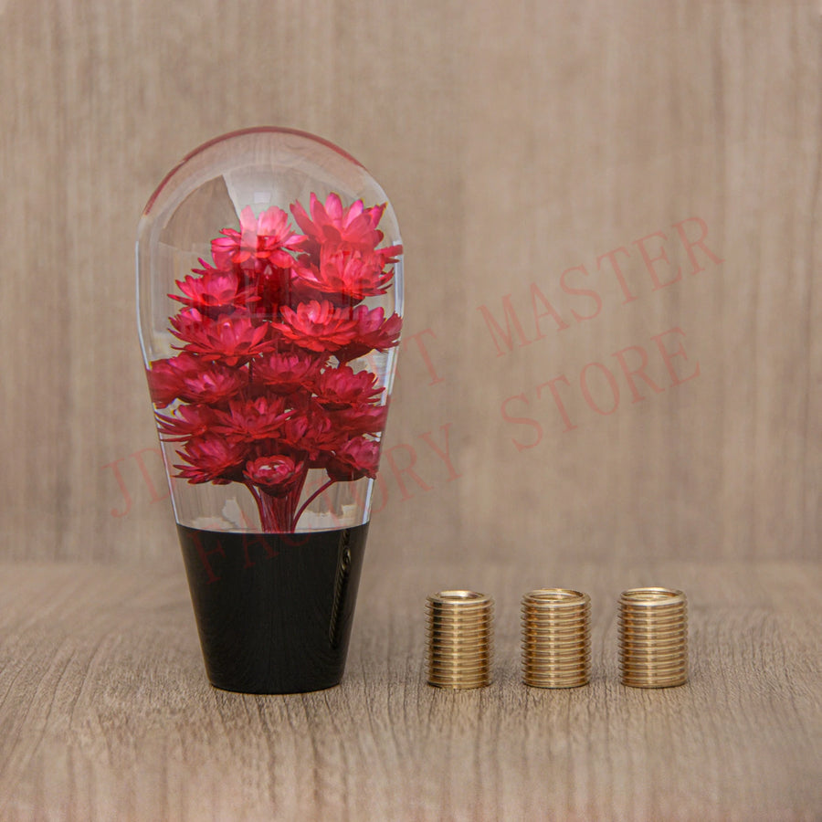 10cm Acrylic Flower Manual Gear Shift Knob
