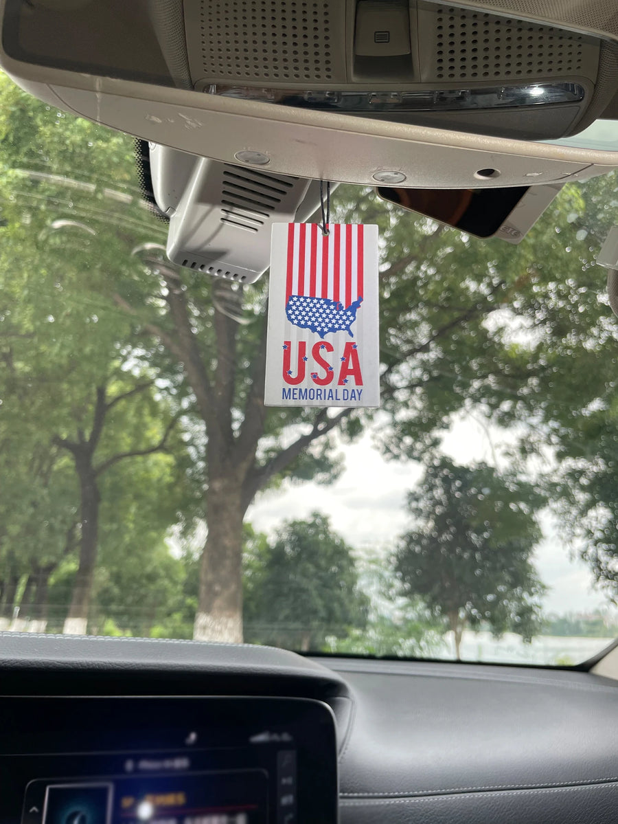 USA Memorial Day Patriotic Hanging Car Air Freshener