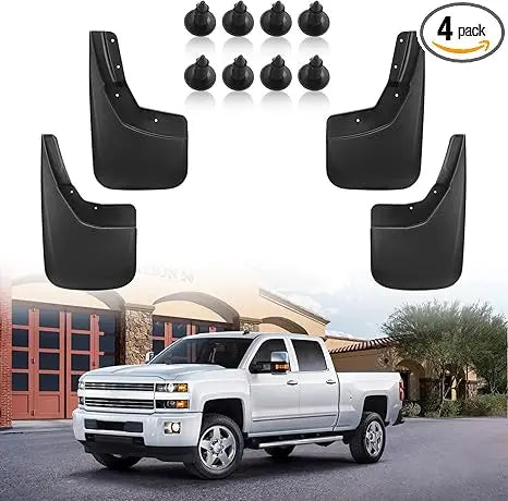 Mud Flap & Splash Guard Set for 2014–2019 Chevrolet Silverado 2500/Silverado 1500 LD/Silverado 3500