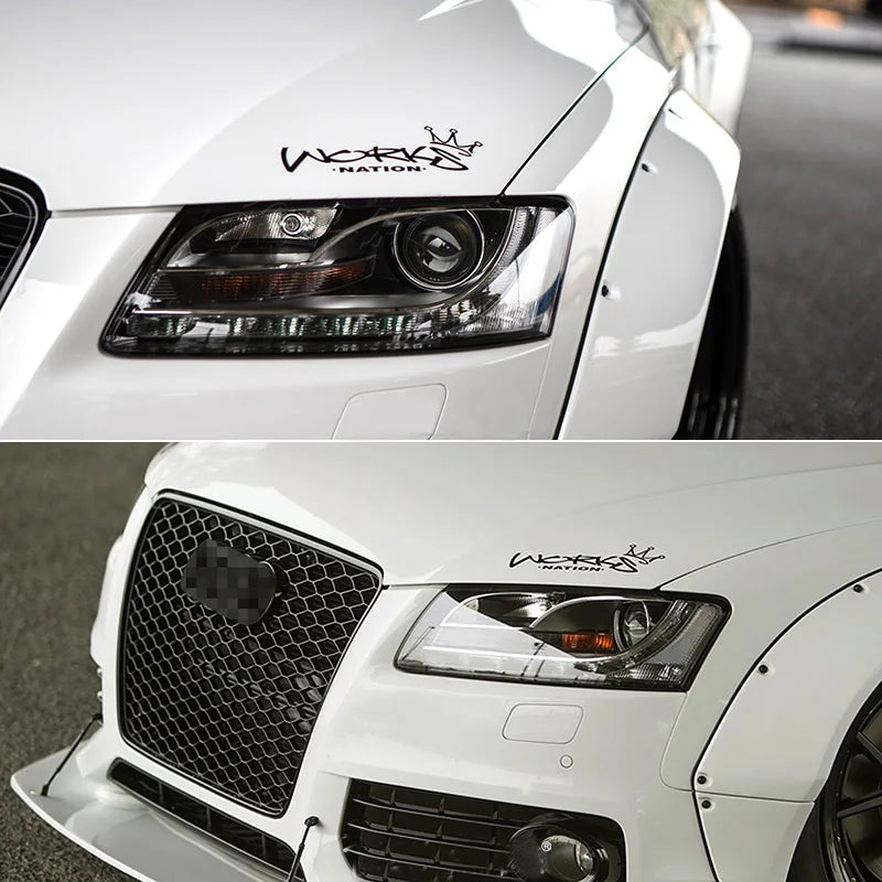 Reflective Headlight Eyelid Vinyl Decal