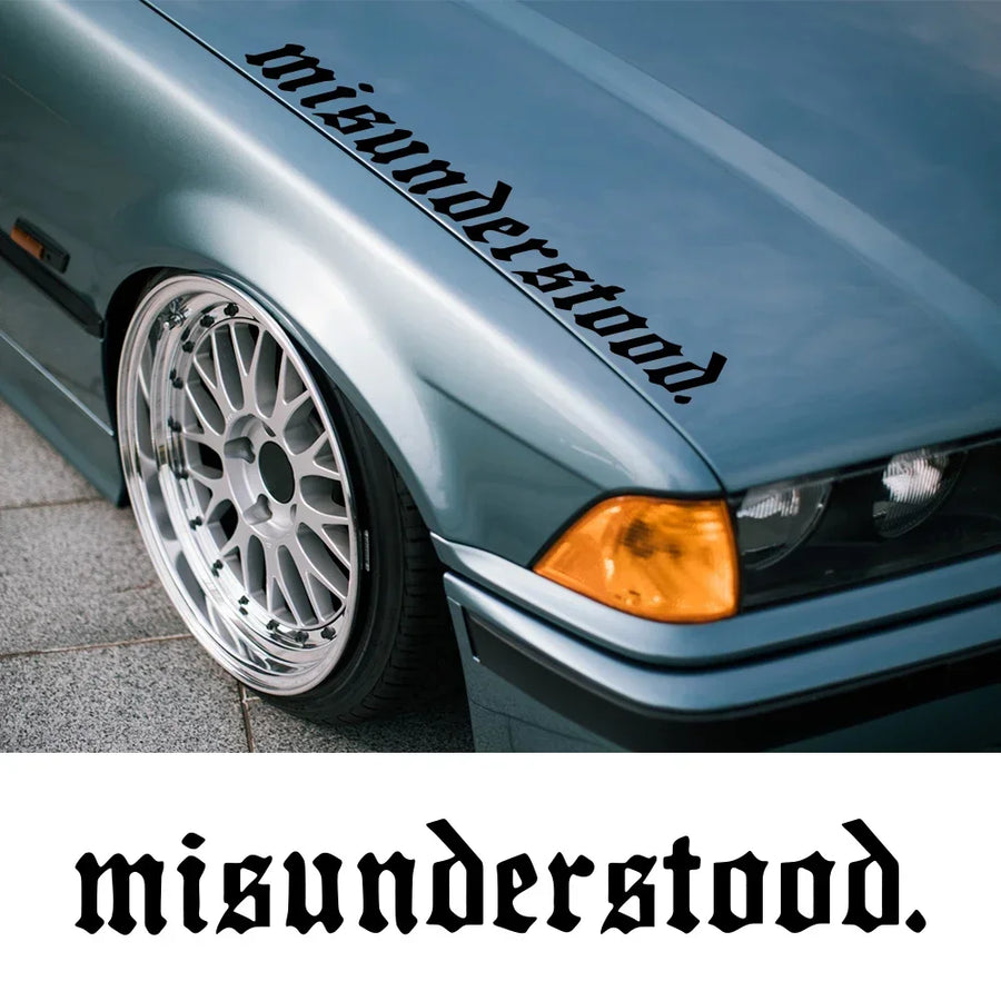 “Misunderstood” Windshield Banner Vinyl Decal – Multiple Sizes