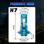 2-Piece H7 LED Headlight Bulb – CANBUS, Compact