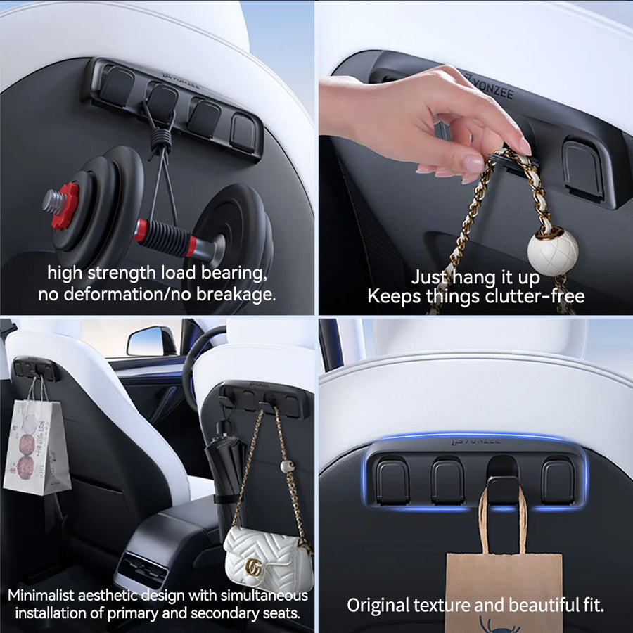 Foldable Car Seat Hook Hanger for Tesla Model 3/Y