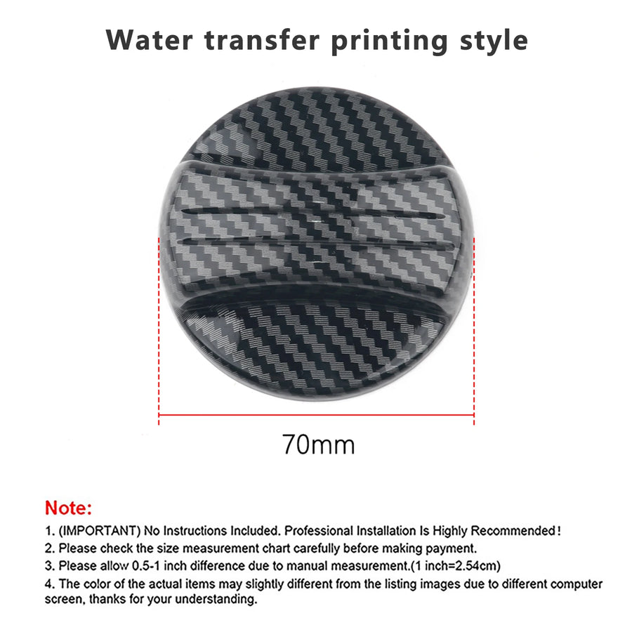 Carbon Fiber Fuel Door Cap Cover Trim for BMW