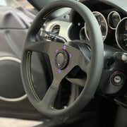 350mm Monte Carlo Style Leather Sport Steering Wheel