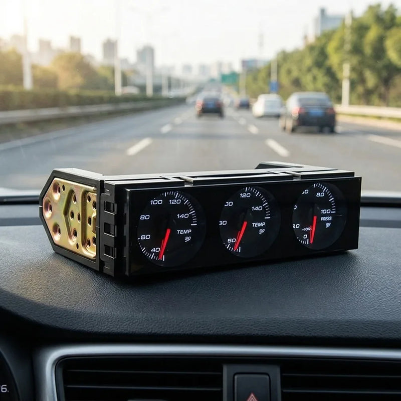 Oil Pressure, Water Temperature, Oil Temperature Automotive Gauge