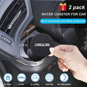 2-Piece License Plate Frame Set with 2 Car Cup Holder Coasters