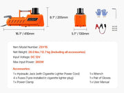 12V Adjustable Electric Scissor Jack with LED Light