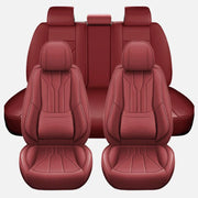Red Universal Full 5-Seat Cover Set for Split Rear Benches
