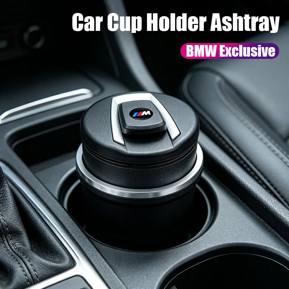 LED Cup-Holder Ashtray for Select BMW Models – Black