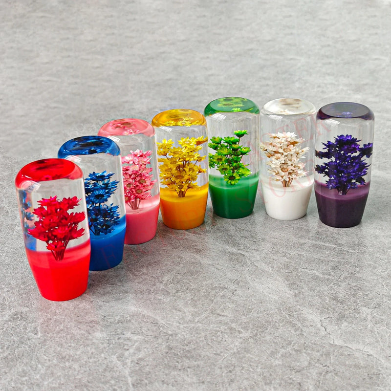 Universal 10cm Acrylic Flower Manual Gear Shift Knob