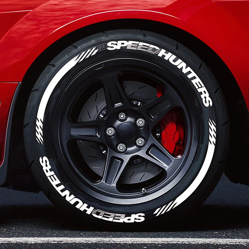 8-Piece Universal 3D PVC Tire Letter Decal Set