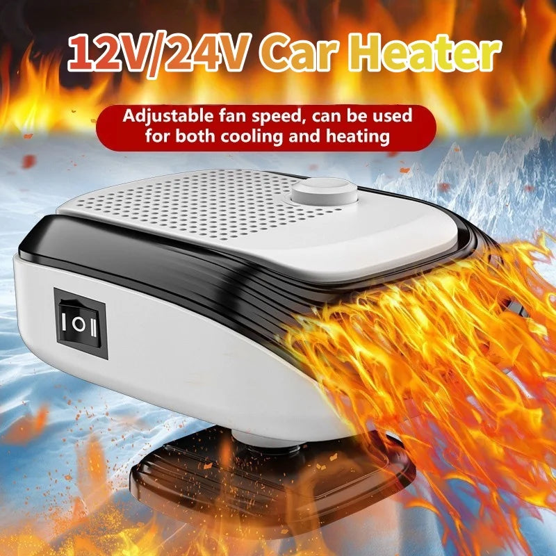 12V/24V Dual-Speed Portable Car Heater & Defroster Fan