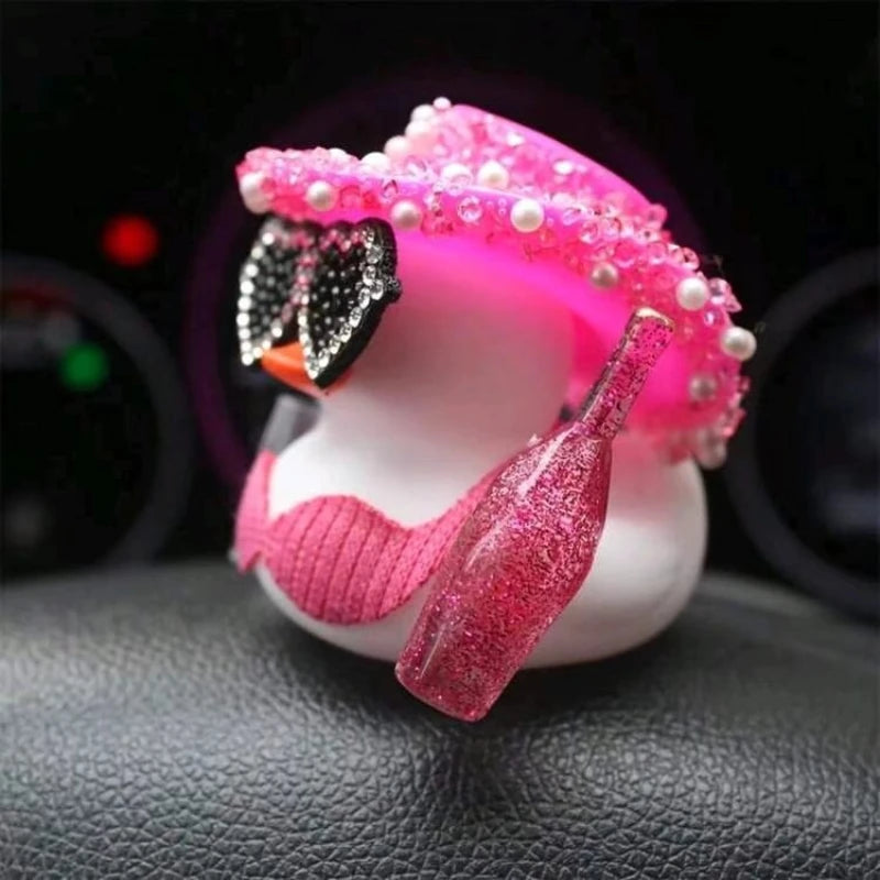 Mini Bikini Rubber Duck Dashboard Ornament – Black or White