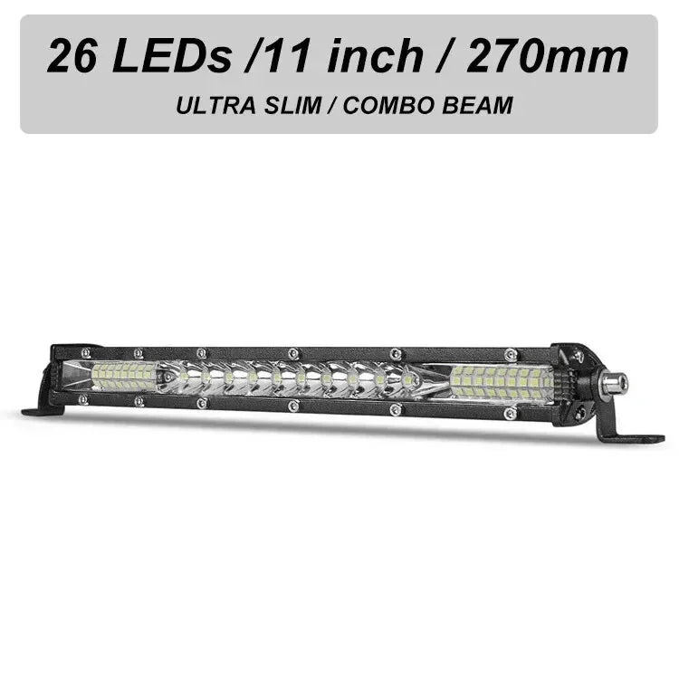 10-Inch/20-Inch LED Work Light Bar – Spot/Flood Combo, 12V–24V