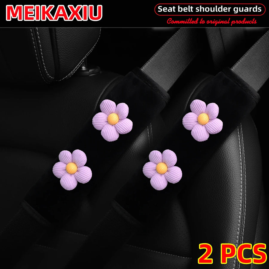 Seat Belt Shoulder Pad Set – plush, pink
