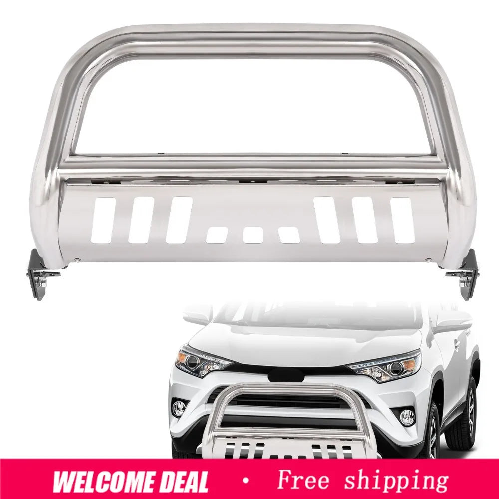 Stainless Steel Bumper Cover & Grille Kit for 2006–2016 Toyota RAV4