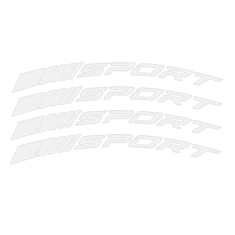 4-Piece Reflective Wheel Rim Decal Set