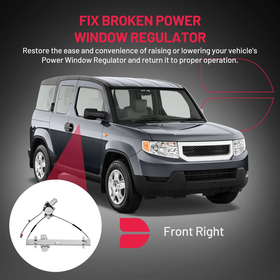 Front Power Window Regulator with Motor for 2003–2011 Honda Element