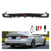 Gloss Black LED Rear Diffuser Kit – 2018–2022 Honda Accord