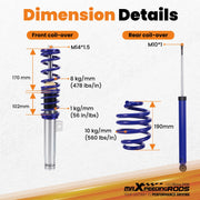 Coilover Suspension Kit for BMW E46 3 Series Sedan
