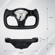 350 mm Heated Yoke Steering Wheel for Tesla Model 3/Y – 2017–2024