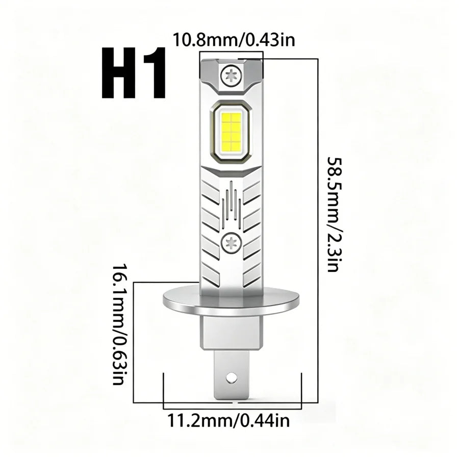 H1/H4/H7 LED Headlight Bulb – CANBUS, Compact