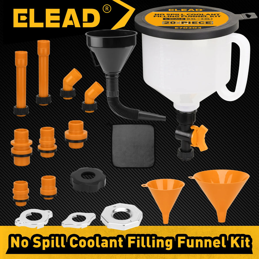20-Piece Spill-Free Radiator Coolant Funnel Kit