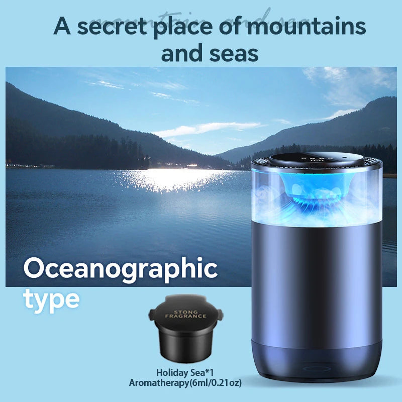 Rechargeable Smart Car Aroma Diffuser with RGB Ambient Light