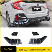 Rear Bumper Diffuser for Honda Civic FK4/FK7 Hatchback 2016-2021