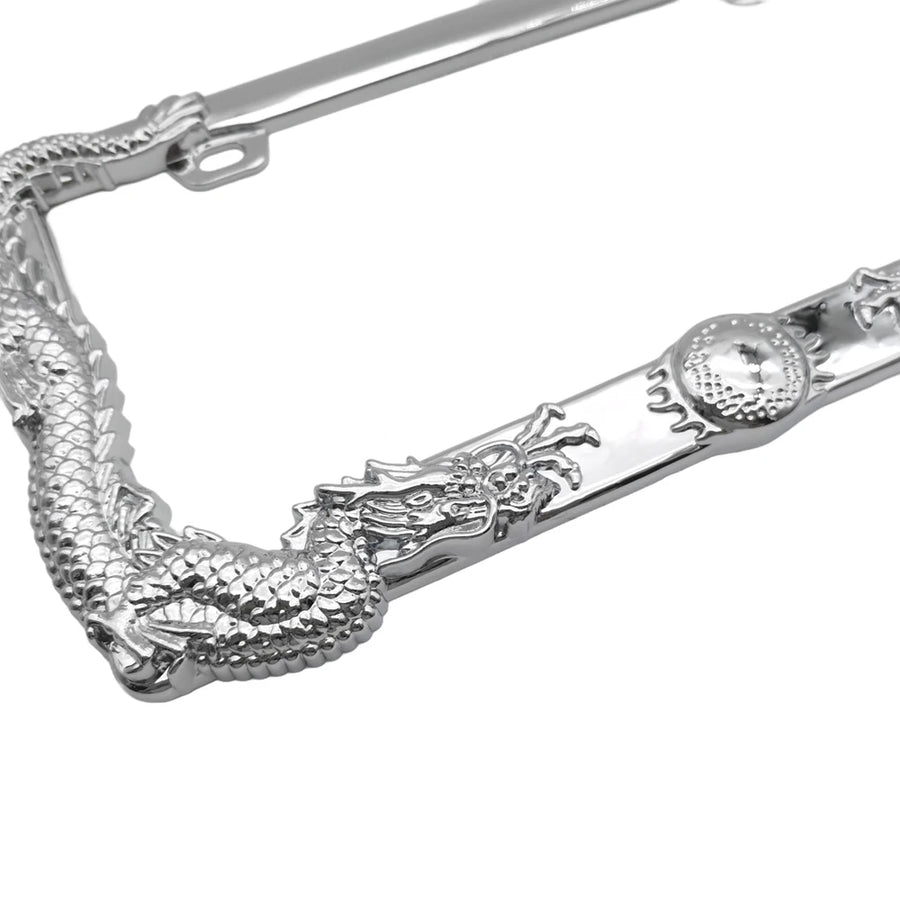 Dragon Chain-Style ABS License Plate Frames - Pair