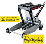 Triple-Lift Hydraulic Floor Jack for Cars, Trucks, Motorcycles and ATVs