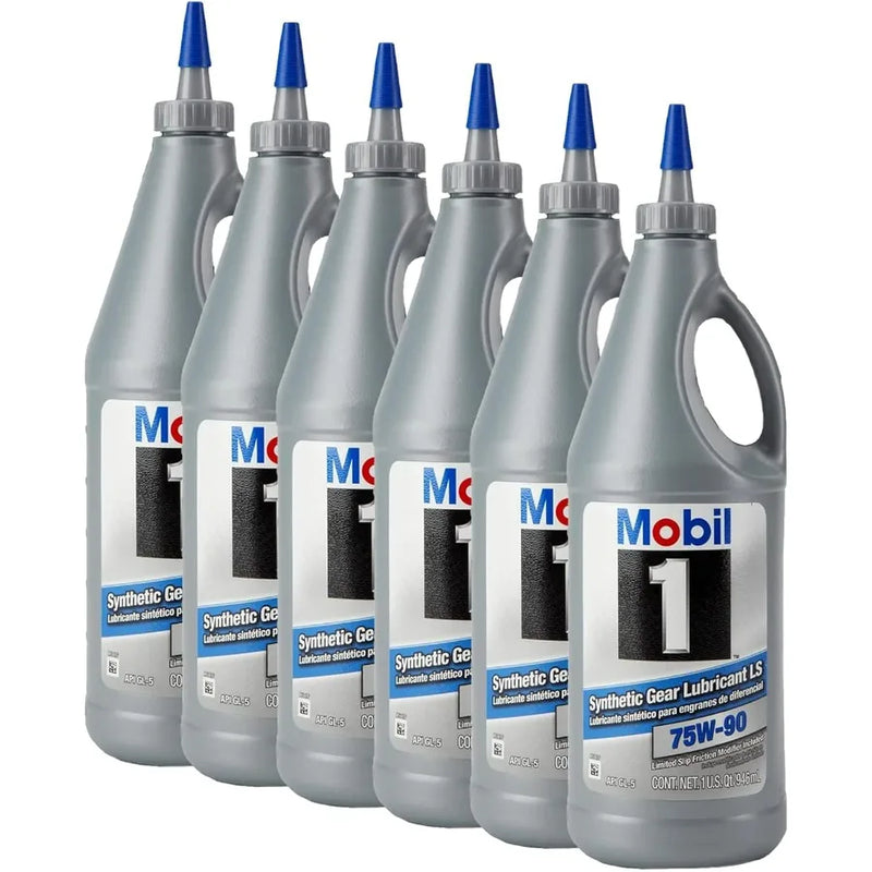 Mobil 1 Synthetic Gear Lubricant LS 75W-90, 1 Quart Case of 6