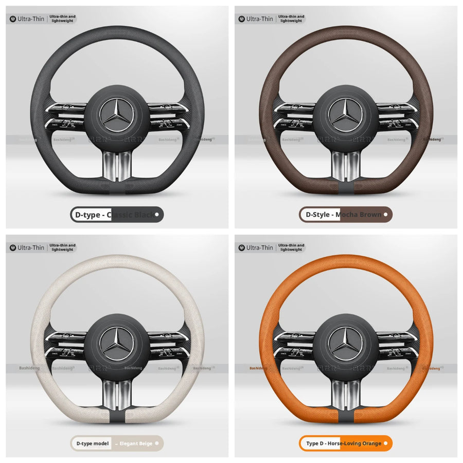 Nappa Steering Wheel Cover for MERCEDES-BENZ GLA GLB GLC GLE-Class A C E S Class