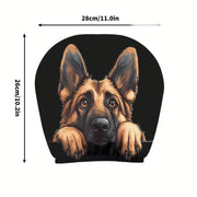 2-Piece Border Collie Sheepdog Print Universal Car Headrest Covers