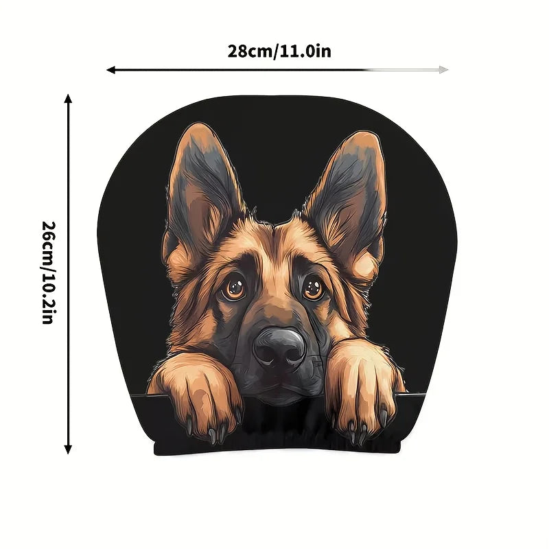 2-Piece Border Collie Sheepdog Print Universal Car Headrest Covers