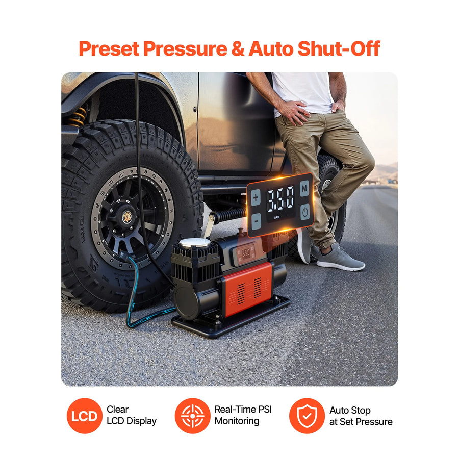 12V Dual-Cylinder Tire Inflator – 150 PSI / 10.6 CFM