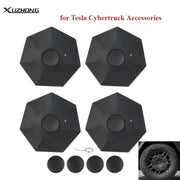 4-Piece Full Coverage Wheel Center Caps for Tesla Cybertruck Rust Resistant Removable ABS Hub