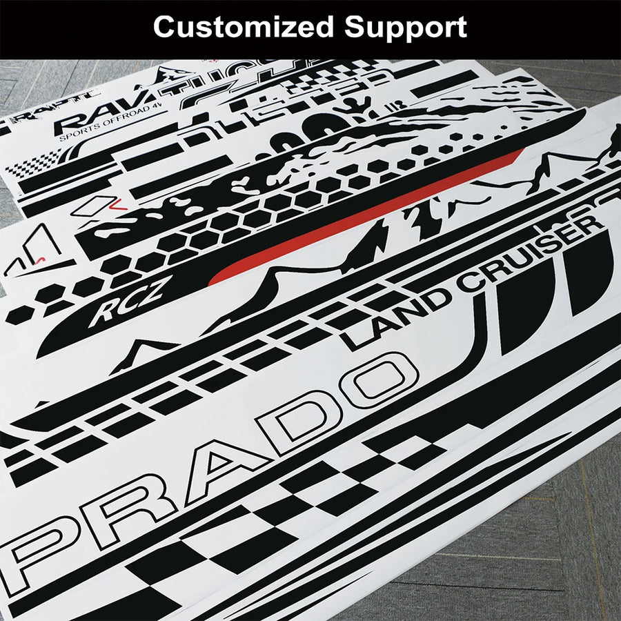 3-Piece Racing Stripe Kit for Ford Mustang – 390 × 40 cm