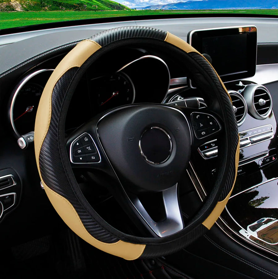 Steering Wheel Cover – PU leather, 15 Inches