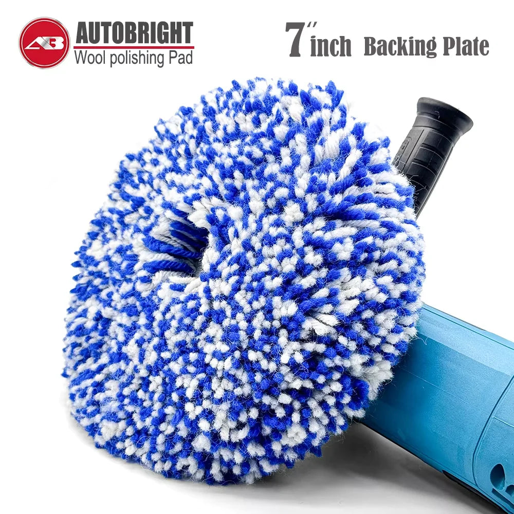 Twisted-Wool Polishing Pad, 9-Inch Face / 7-Inch Backing
