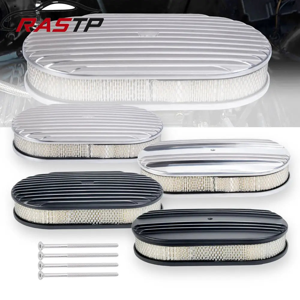 15 x 2-Inch Oval Aluminum Air Cleaner with Washable Filter