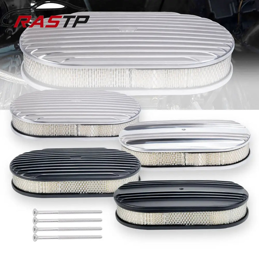 15 x 2-Inch Oval Aluminum Air Cleaner with Washable Filter