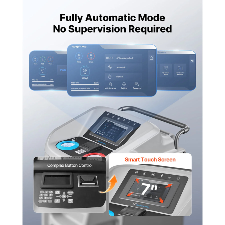 Automatic R-134a / R-1234yf Automotive A/C Service Machine