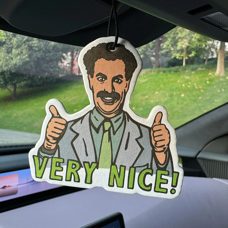Borat Very Nice Meme Hanging Car Air Freshener