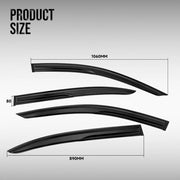 For 2008-2012 Honda Accord 4 Door Sedan Models Black Wavy Mugen Style Tinted Window Visor Rain Guard Vent